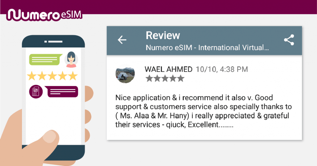 Numero eSIM app customer support