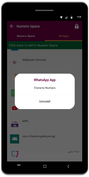Duplicate app and clone to Numero